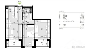 Predaj 3 izbového bytu s dvomi loggiami v novostavbe vo Zvol - 6