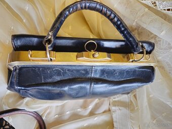 Vintage kožená kabelka - 6