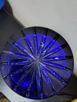 Váza brúsené ART sklo modre - 6