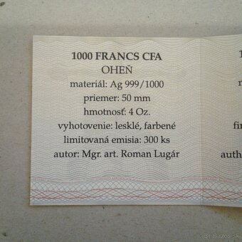 Strieborná minca Príbehy Zeme VII Oheň - 6