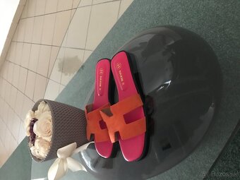 NOVÉ HERMES Orange damske slapky 39 - 6