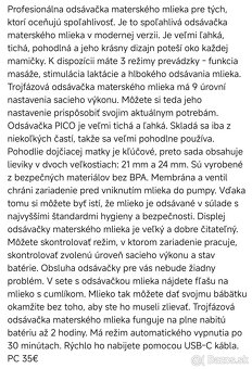 Elektrická odsávačka mlieka Babyono PICO - 6