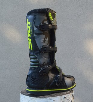 Čižmy topánky SHOT sivé camo žlté - 6