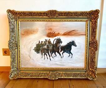 Starý nádherný obraz, olejomalba - 6