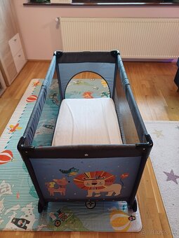 Detská cestovná postielka 120x60 + matrac ikea - 6