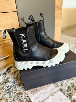 karl lagerfeld original stylove luxusne jarne kozene cizmy - 6