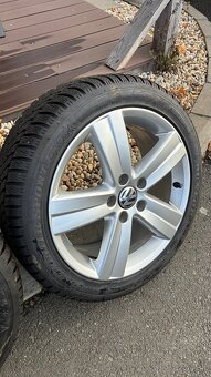Alu disky VW R17 + zimné 225/45 r17 Dunlop - 6