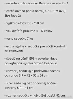 Detská autosedačka BeSafe - 6