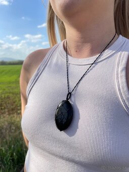 Prívesok s prírodným kameňom | Štýlový šperk na krk - 6