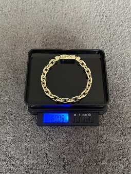 Zlaty naramok anker pilka 14k 585/1000 60g - 6