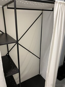 Kovová šatníková skriňa s textilným poťahom - 6