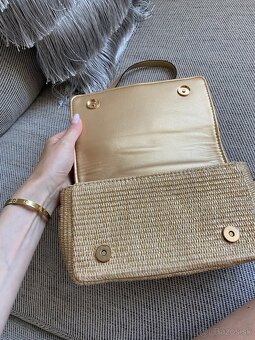 Letní slaměná crossbody kabelka YSL - 6