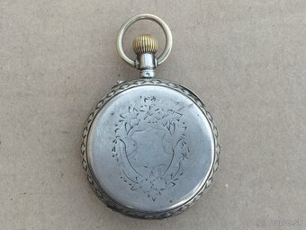 Starožitné dvoupláštové stříbrné zdobené kapesní hodinky. - 6