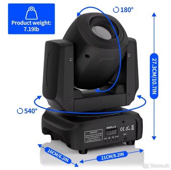 GOBO rotačné hlavy 120W - RGBW LED + prepravný kufrík. - 6