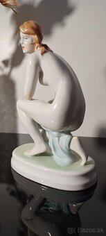 Zsolnay porcelánová značená socha Akt v štýle Art Deco - 6