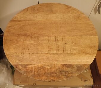 Konferenčný stolík kov - drevo 60 cm - 6