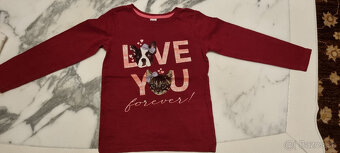 dievčenské tričká a mikina s punčoškami 110/116 - 6