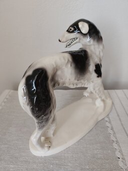 Royal dux chrt pes veľká porcelánová soška rarita - 6