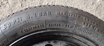 Náhradné rezervné koleso ALFA ROMEO 147 5x98 125/80 R15. - 6