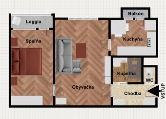 Na prenájom 2 izbový byt, Bratislava, Nové Mesto, Sibírska - 6