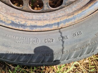 Plechove disky Audi 5x112, 57.1mm stred + Zim. pneu matador - 6