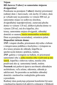 Dom Jarovce 5izb. - 6