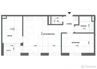 BOSEN I Moderný 3 izbový  byt v projekte Cisárky, v tichom p - 6