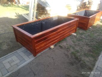 Vyvýšený záhon, drevený kvetináč - 6