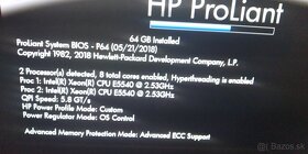 Server HP ProLiant DL360 G6 / 2X E5540 / 64GB RAM - 6