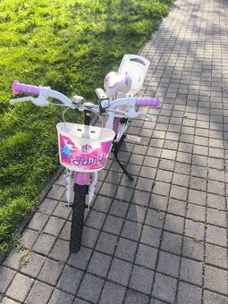 Detský dievčenský bicykel 16" aj prídavnými kolieskamy - 6
