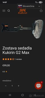 KuKirin Kugoo sedacka sedadlo konstrukcia nepouzité nové - 6