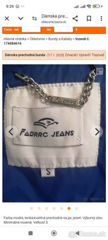 Dámska prechodná modrá bunda - 6