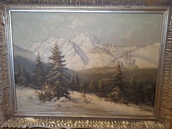 J. D. Gruber 1930-1946 Olej/Plátno Vysoké Tatry - 6