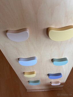 Drevená montessori hojdačka s doskou 2v1 - set pastel - 6