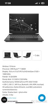 Notebook HP Pavilion Gaming 15-ec2002nc - 6
