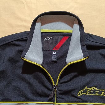 Alpinestars motorkárska mikina na zips čierna sivá motorka M - 6