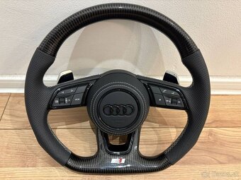 AUDI KARBON ŠPORTOVÝ PERFOROVANÝ ZKOSENY VOLANT - 6