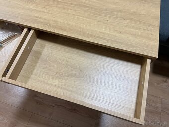 Písací stôl LINDVED – farba prírodného duba - 6