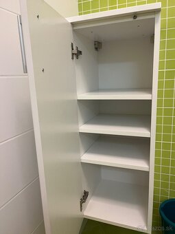 Závesná skrinka do kúpeľne biela lesklá - 6