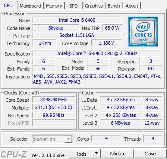 set ASUS B250M-D2V(1151) i5-6400 / 8GB RAM/ SSD 250GB - 6