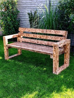 Drevená lavička/lavica - 6