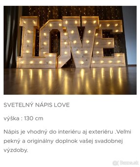 Svetelný nápis LOVE - 6