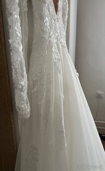 Predám princeznovské svadobné šaty – veľ. 36, ivory - 6