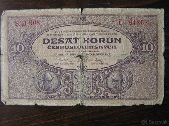 ČESKOSLOVENSKÁ BANKOVKA: 10-KORÚN-1927 - 6