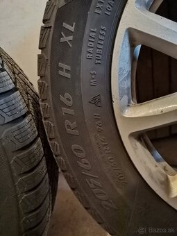 Hliníkové disky 16" 5x112 Audi A4 B8 zimné pneu 205/60 r16 - 6