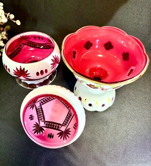 Doza a svietnik prekladané sklo 2 kusy - 6