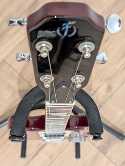 Flight Pioneer Solid Body Cherry Red Electric Ukulele - 6