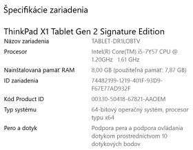 Lenovo X1 Tablet (2nd Gen), i5, 8GB, SSD 512GB - 6