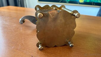 Mosadzný vintage mlynček na kávu – zberateľský kúsok / dekor - 6