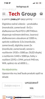 nočné videnie – predsádka s diaľkomerom - 6